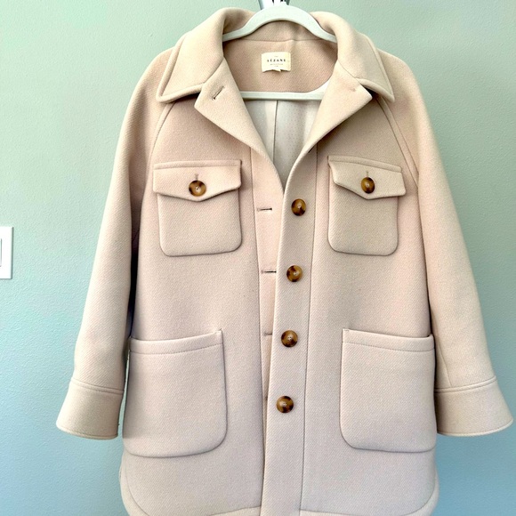 Sezane joe coat blue checks size 36 - Picture 5 of 7